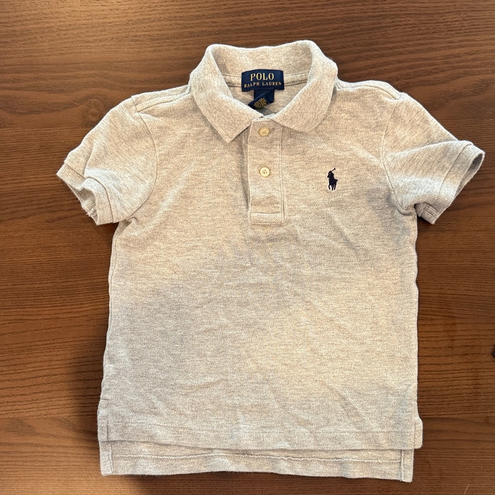 Polo by Ralph Lauren Kids Light Gray Polo Shirt Size 3 T